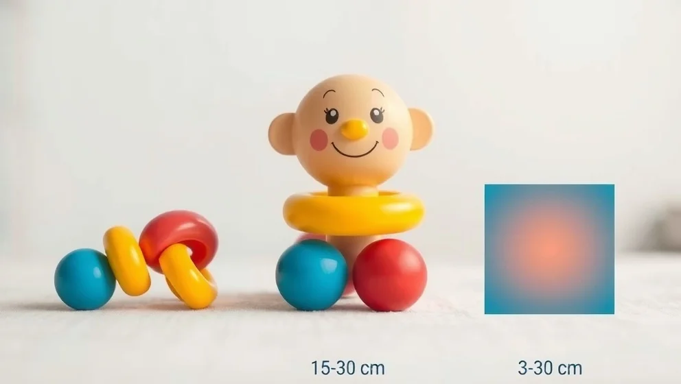 Hur långt ser en 4 månaders bebis